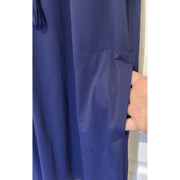 Tommy Bahama Womens Shift Dress L Navy Stretch Golf Athletic Pockets Pickleball - Picture 6 of 10